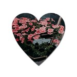 Pink Peony  Flower Heart Magnet Front