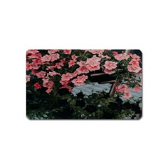 Pink Peony  Flower Magnet (Name Card)