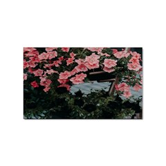 Pink Peony  Flower Sticker Rectangular (10 pack)