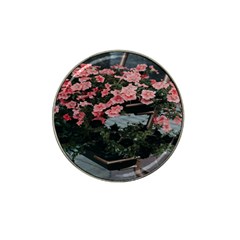 Pink Peony  Flower Hat Clip Ball Marker