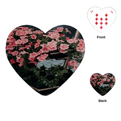 Pink Peony  Flower Playing Cards Single Design (Heart)