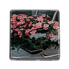 Pink Peony  Flower Memory Card Reader (Square 5 Slot)