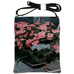 Pink Peony  Flower Shoulder Sling Bag