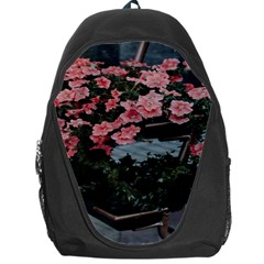 Pink Peony  Flower Backpack Bag by artworkshop