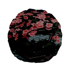 Pink Peony  Flower Standard 15  Premium Round Cushions by artworkshop