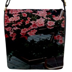 Pink Peony  Flower Flap Closure Messenger Bag (S)