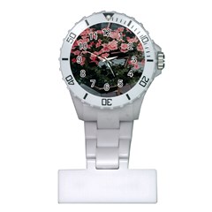 Pink Peony  Flower Plastic Nurses Watch