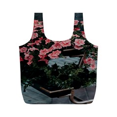 Pink Peony  Flower Full Print Recycle Bag (M)