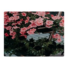 Pink Peony  Flower Two Sides Premium Plush Fleece Blanket (Mini)