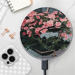 Pink Peony  Flower Wireless Fast Charger(White)