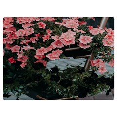 Pink Peony  Flower Premium Plush Fleece Blanket (Extra Small)