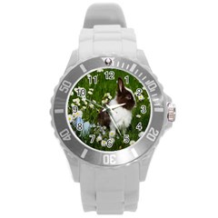 Rabbit Round Plastic Sport Watch (l) by artworkshop