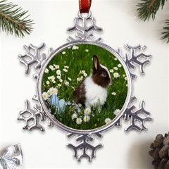 Rabbit Metal Large Snowflake Ornament by artworkshop