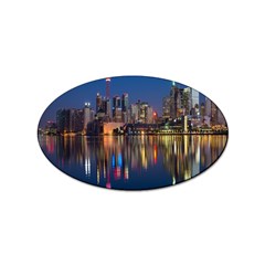 Seaside River Sticker (oval) by artworkshop