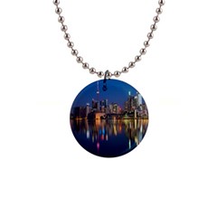 Seaside River 1  Button Necklace by artworkshop