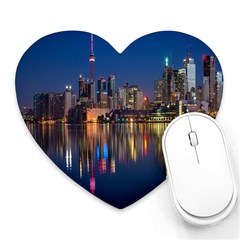 Seaside River Heart Mousepad by artworkshop