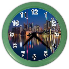 Seaside River Color Wall Clock by artworkshop