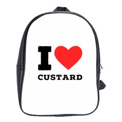 I Love Custard School Bag (large) by ilovewhateva