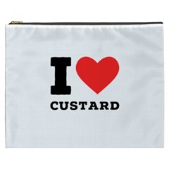 I Love Custard Cosmetic Bag (xxxl) by ilovewhateva