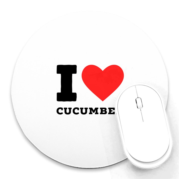 I love cucumber Round Mousepad