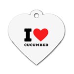 I love cucumber Dog Tag Heart (Two Sides) Front