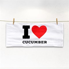 I Love Cucumber Hand Towel by ilovewhateva