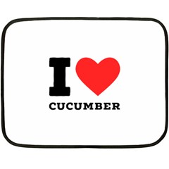 I Love Cucumber Fleece Blanket (mini) by ilovewhateva