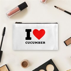 I Love Cucumber Cosmetic Bag (small) by ilovewhateva