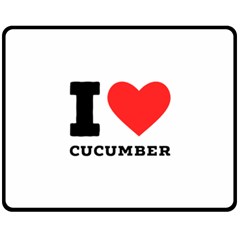 I Love Cucumber Fleece Blanket (medium)