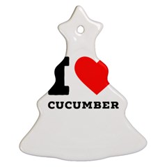 I Love Cucumber Christmas Tree Ornament (two Sides)