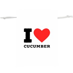 I Love Cucumber Lightweight Drawstring Pouch (xl) by ilovewhateva