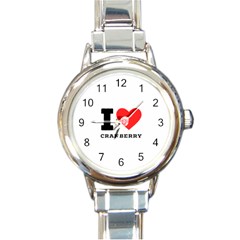 I Love Cranberry Round Italian Charm Watch by ilovewhateva