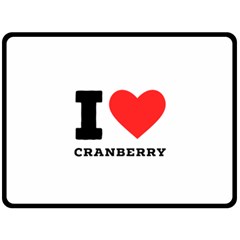 I Love Cranberry Fleece Blanket (large) by ilovewhateva