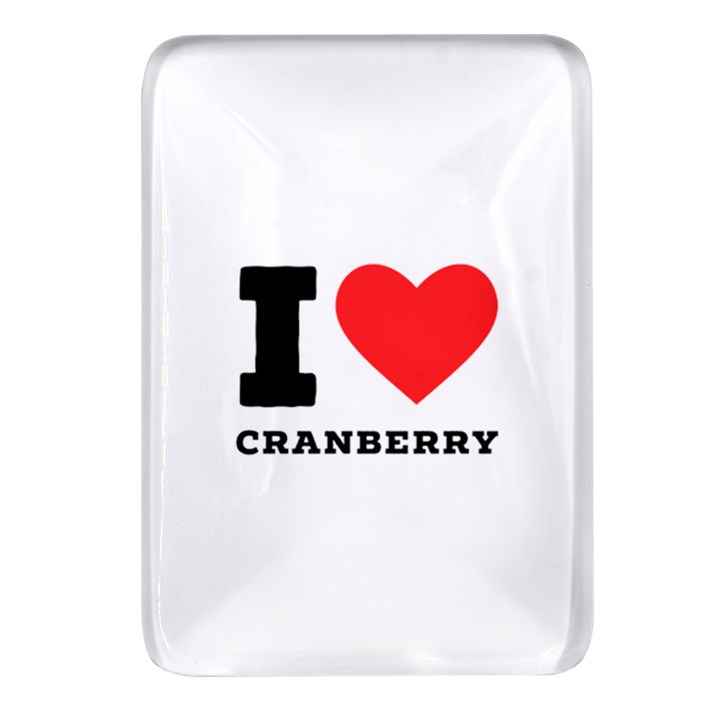 I love cranberry Rectangular Glass Fridge Magnet (4 pack)