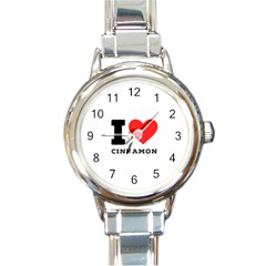 I Love Cinnamon  Round Italian Charm Watch by ilovewhateva