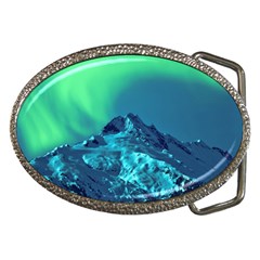 Aurora Borealis Sky Winter Snow Mountains Night Belt Buckles by B30l