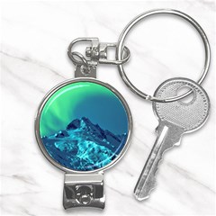 Aurora Borealis Sky Winter Snow Mountains Night Nail Clippers Key Chain by B30l