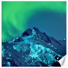 Aurora Borealis Sky Winter Snow Mountains Night Canvas 16  X 16 