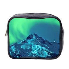 Aurora Borealis Sky Winter Snow Mountains Night Mini Toiletries Bag (two Sides) by B30l