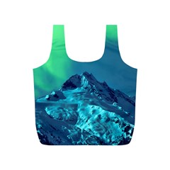 Aurora Borealis Sky Winter Snow Mountains Night Full Print Recycle Bag (s) by B30l