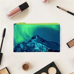 Aurora Borealis Sky Winter Snow Mountains Night Cosmetic Bag (xs) by B30l