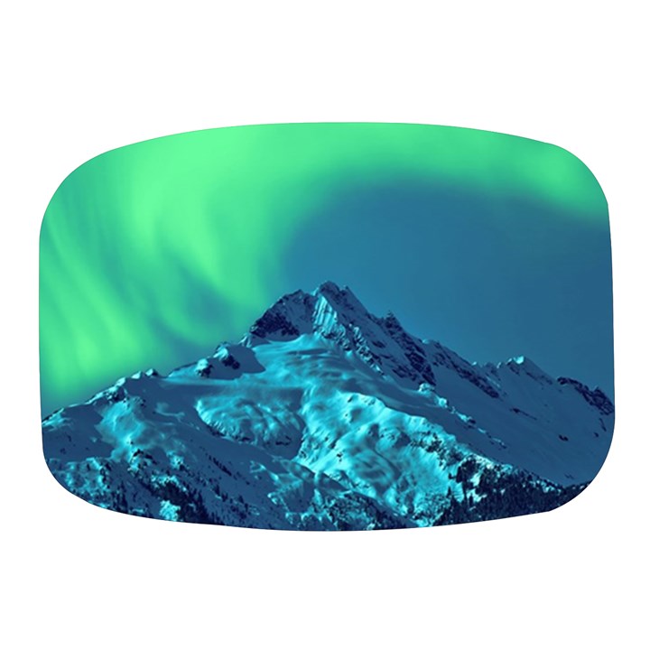 Aurora Borealis Sky Winter Snow Mountains Night Mini Square Pill Box