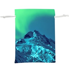 Aurora Borealis Sky Winter Snow Mountains Night Lightweight Drawstring Pouch (xl) by B30l