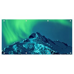 Aurora Borealis Sky Winter Snow Mountains Night Banner And Sign 8  X 4 