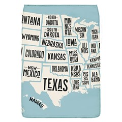 Black White Usa Map States Removable Flap Cover (s) by B30l