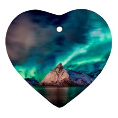 Amazing Aurora Borealis Colors Ornament (heart)