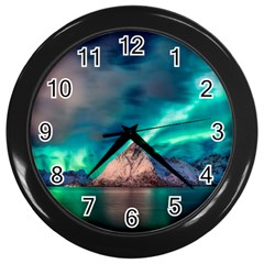 Amazing Aurora Borealis Colors Wall Clock (black) by B30l