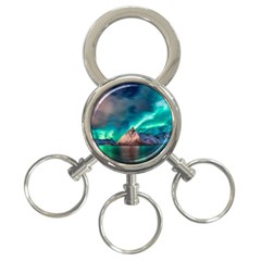 Amazing Aurora Borealis Colors 3-ring Key Chain