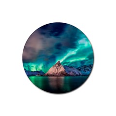 Amazing Aurora Borealis Colors Rubber Coaster (round) by B30l