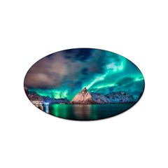 Amazing Aurora Borealis Colors Sticker (oval) by B30l